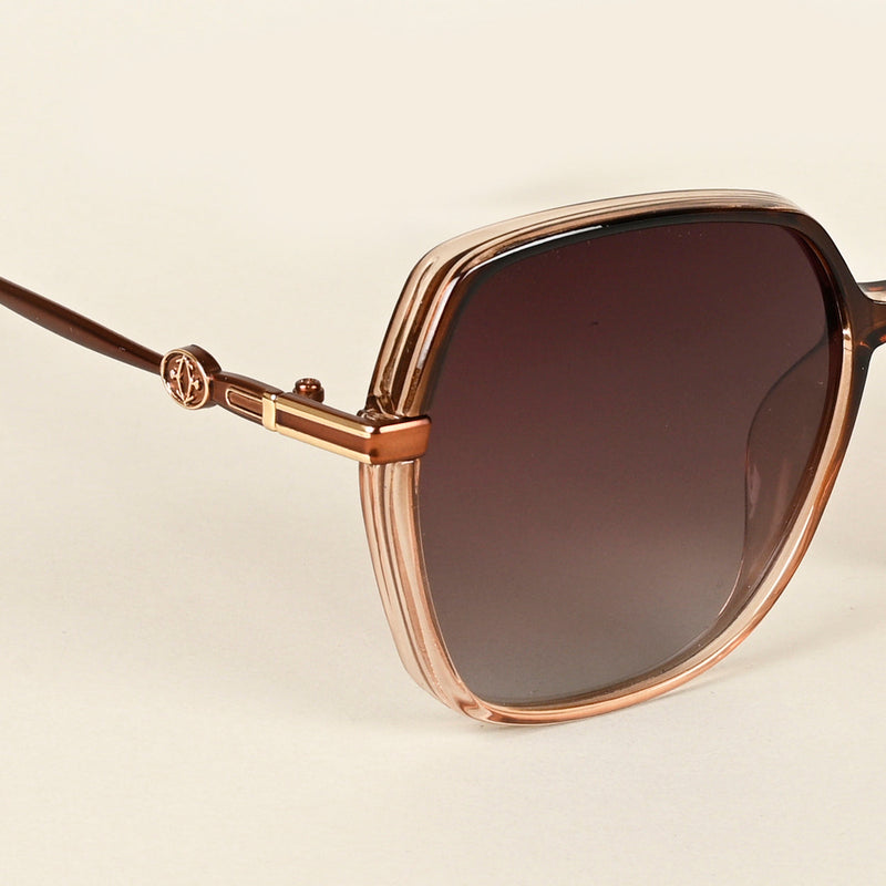Oversize Brown Polarized Sunglasses - PMG4343