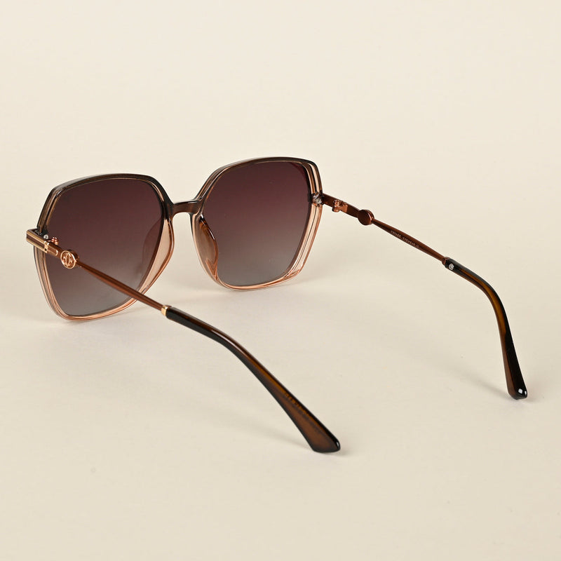 Oversize Brown Polarized Sunglasses - PMG4343