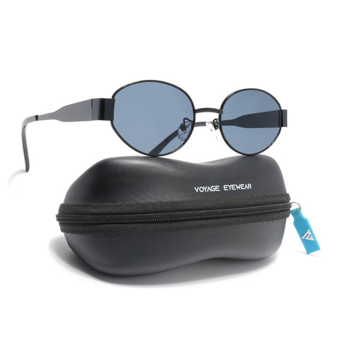 Sierra | Black Oval Sunglasses | Grey Lens - MG7038