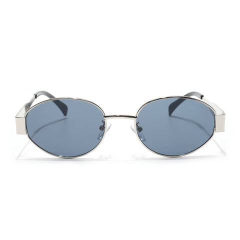 Sierra | Silver Oval Sunglasses | Grey Lens - MG7039