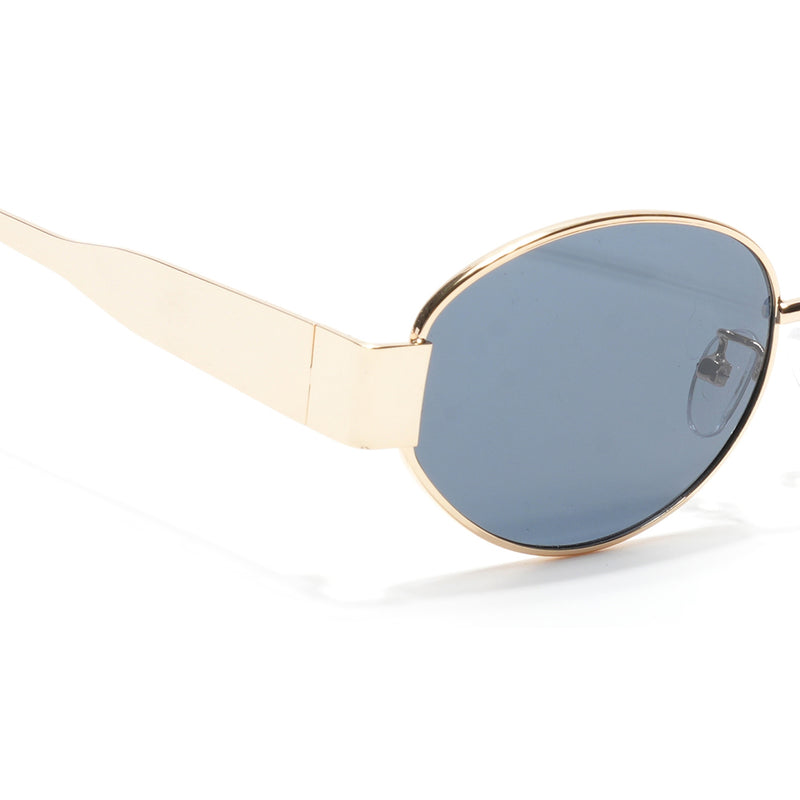 Sierra | Golden Oval Sunglasses | Grey Lens - MG7040