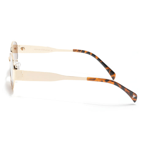 Sierra | Golden Oval Sunglasses | Brown Lens - MG7041