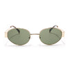 Sierra | Golden Oval Sunglasses | Olive Lens  - MG7042