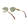 Sierra | Golden Oval Sunglasses | Olive Lens  - MG7042