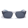 Square Polarized Sunglasses | Black Lens | Grey Frame - PMG6744