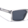 Square Polarized Sunglasses | Black Lens | Grey Frame - PMG6744