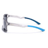 Square Polarized Sunglasses | Black Lens | Grey Frame - PMG6744