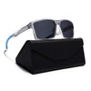 Square Polarized Sunglasses | Black Lens | Grey Frame - PMG6744