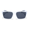 Square Polarized Sunglasses | Black Lens | Transparent Frame - PMG6747