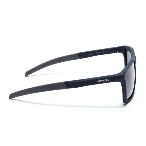 Wayfarer Polarized Sunglasses| Black Lens | Navy Blue Frame - PMG6751