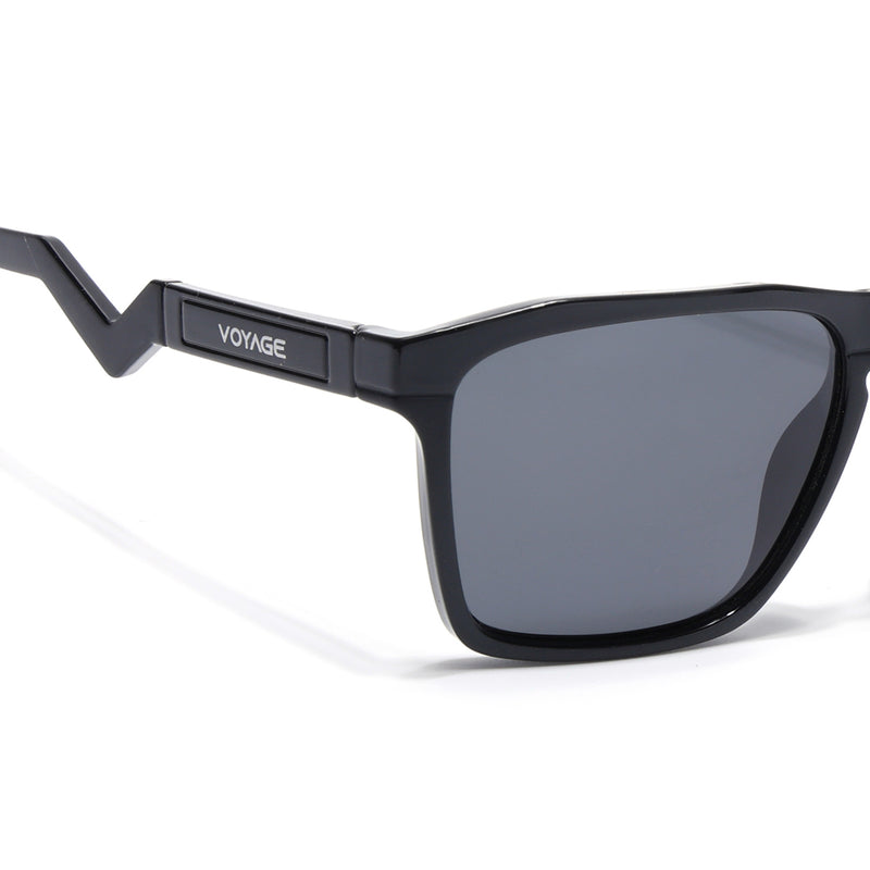 Radar 2.0 | Wayfarer Polarized Sunglasses  Black Lens | Shine Black Frame - PMG6753