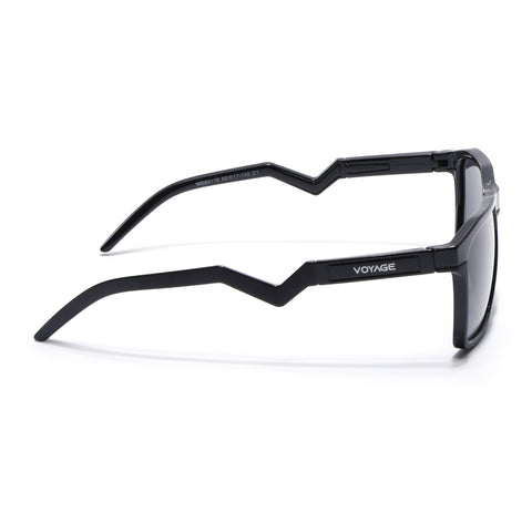 Radar 2.0 | Wayfarer Polarized Sunglasses  Black Lens | Shine Black Frame - PMG6753