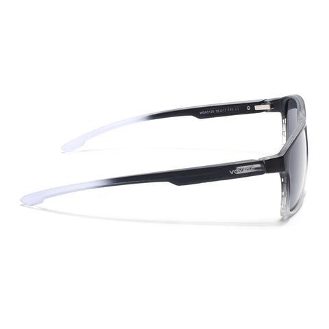 Wayfarer Polarized Sunglasses | Black Lens | Black & White Frame - PMG6761