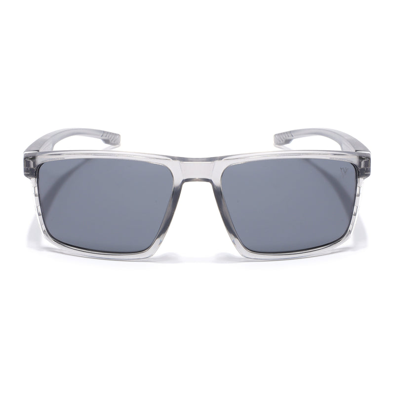 Wayfarer Polarized Sunglasses | Black Lens | Grey Frame - PMG6767