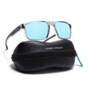 Wayfarer Polarized Sunglasses | Blue Lens | Grey Frame - PMG6768