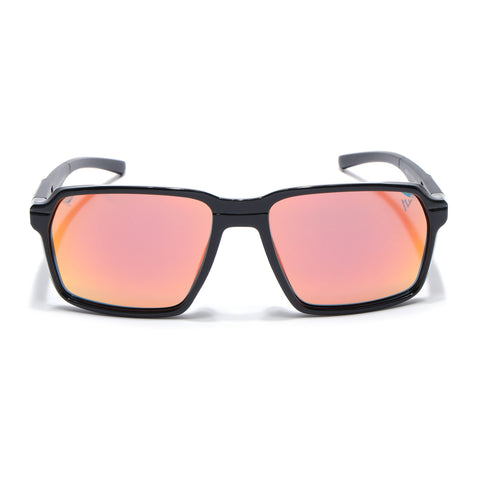 Wayfarer Polarized Sunglasses | Orange Lens | Shine Black Frame - PMG6772