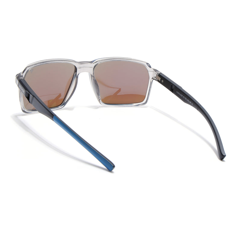Wayfarer Polarized Sunglasses | Blue Lens | Grey Frame - PMG6774