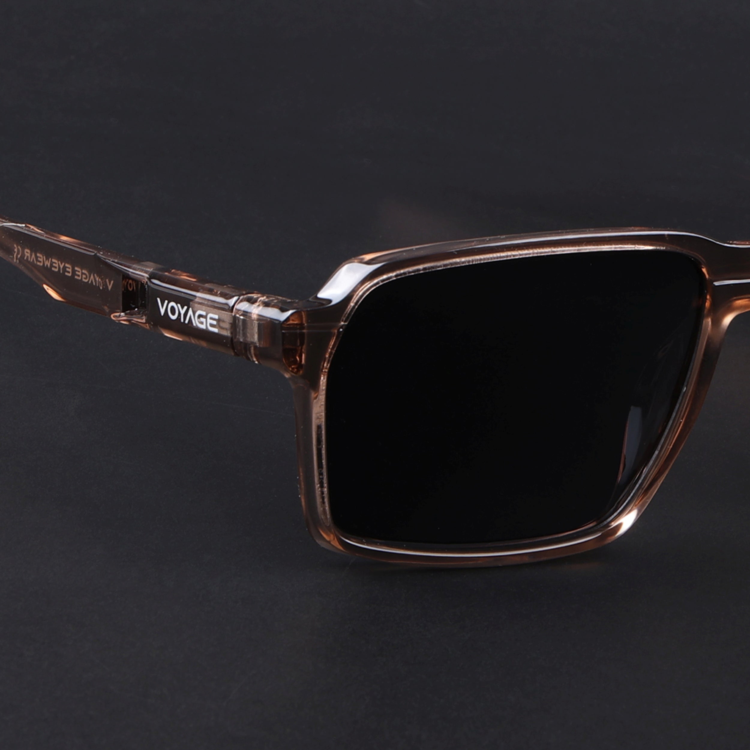 Wayfarer Polarized Sunglasses | Black Lens | Brown Frame - PMG6775