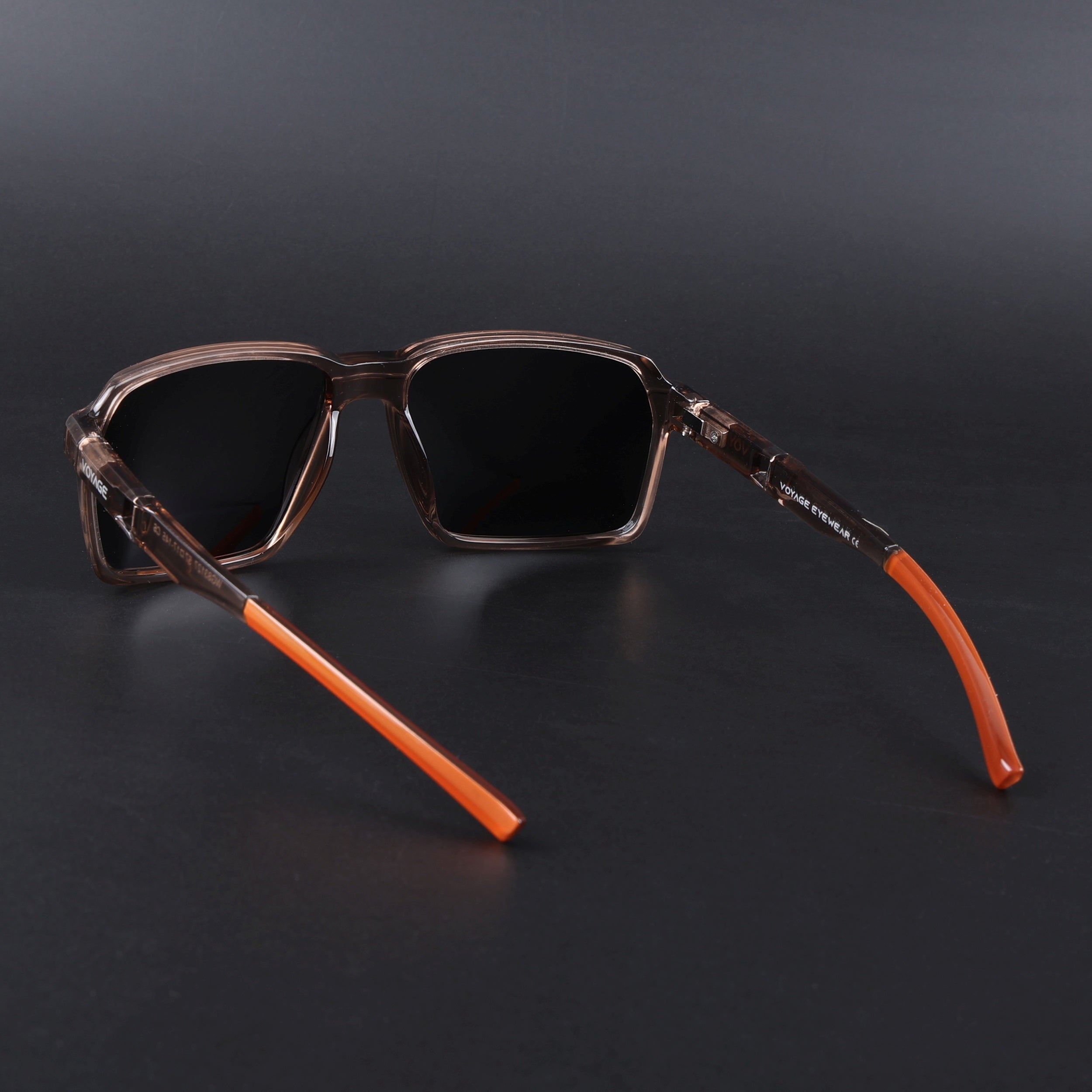 Wayfarer Polarized Sunglasses | Black Lens | Brown Frame - PMG6775