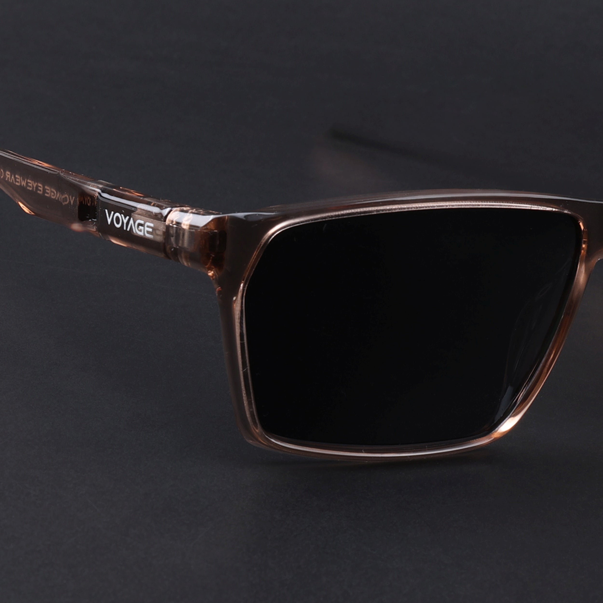 Wayfarer Polarized Sunglasses | Black Lens | Brown Frame - PMG6781
