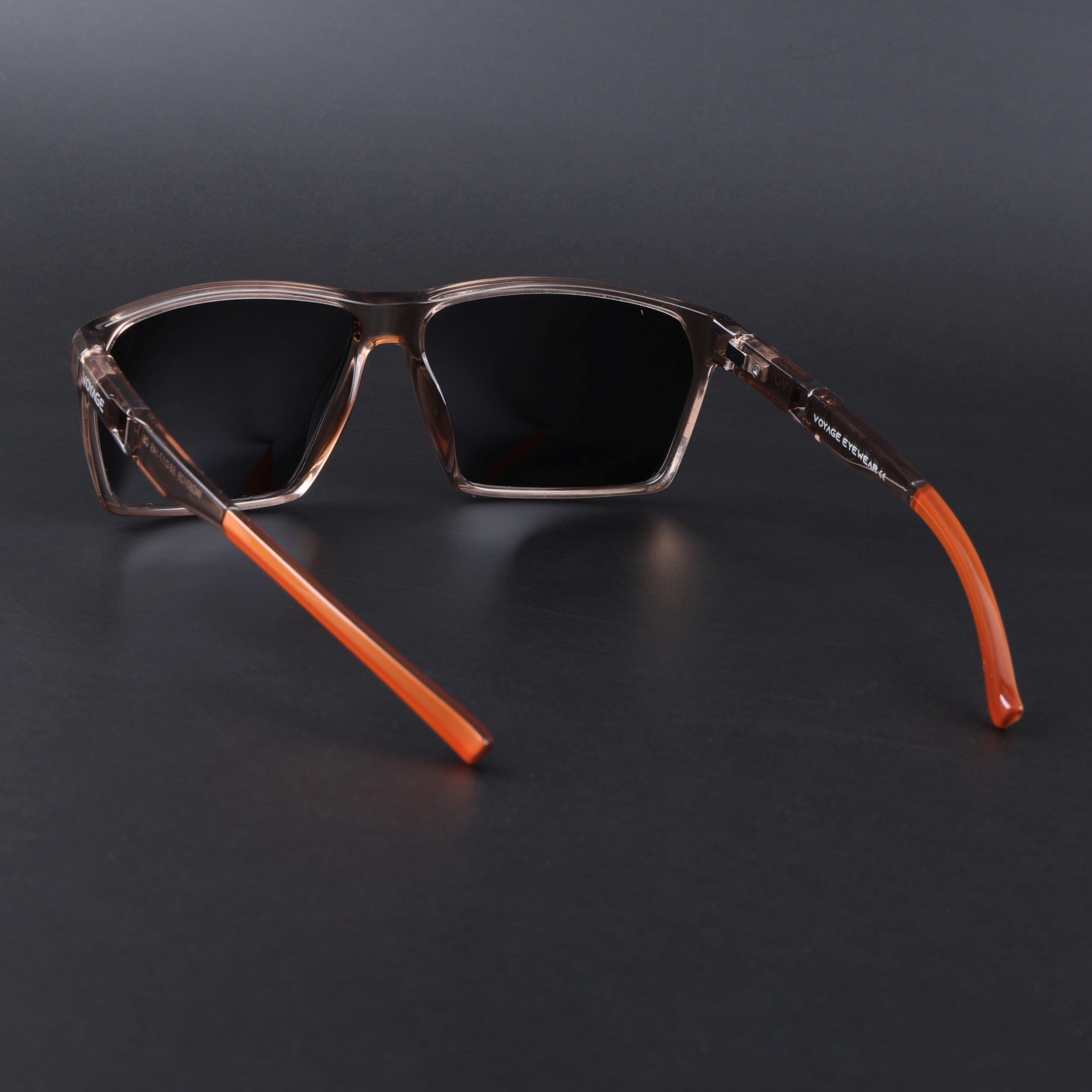 Wayfarer Polarized Sunglasses | Black Lens | Brown Frame - PMG6781