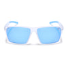 Wayfarer Polarized Sunglasses | Blue Lens | Transparent Frame - PMG6782
