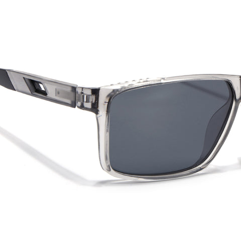 Wayfarer Polarized Sunglasses | Black Lens | Grey Frame - PMG6784