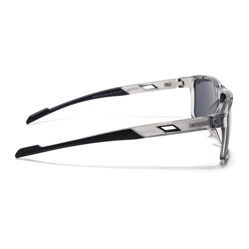 Wayfarer Polarized Sunglasses | Black Lens | Grey Frame - PMG6784