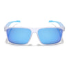 Wayfarer Polarized Sunglasses | Blue Lens | Transparent Frame - PMG6787