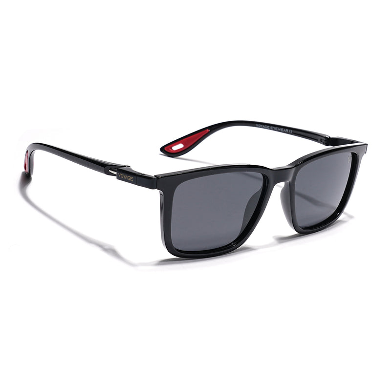Beast | Shine Black Polarized Square Sunglasses |  PMG6633