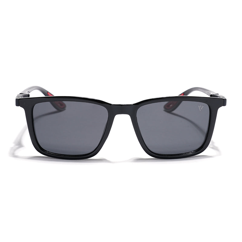 Beast | Shine Black Polarized Square Sunglasses |  PMG6633