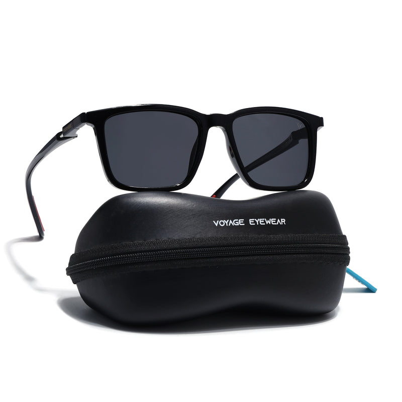 Beast | Shine Black Polarized Square Sunglasses |  PMG6633