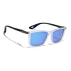 Beast | Aqua Blue Reflector Polarized Square Sunglasses | PMG6667