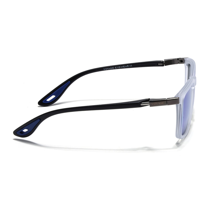 Beast | Aqua Blue Reflector Polarized Square Sunglasses | PMG6667