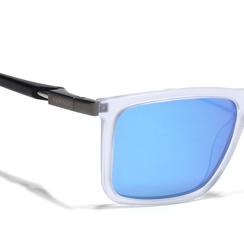 Beast 2.0 | Aqua Blue Reflector Polarized Square Sunglasses | PMG6652
