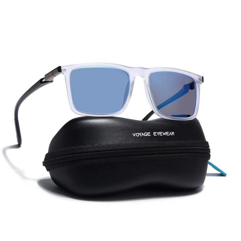 Beast 2.0 | Aqua Blue Reflector Polarized Square Sunglasses | PMG6652