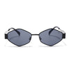 Voyage Hexagon Sunglasses for Men & Women (Black Lens | Black Frame - MG7390)