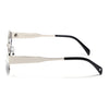Voyage Hexagon Sunglasses for Men & Women (Black Lens | Silver Frame - MG7391)