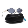 Voyage Hexagon Sunglasses for Men & Women (Black Lens | Silver Frame - MG7391)