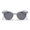 Foldable Round Polarized Sunglasses for Kids -6 yrs To 12 yrs (Black Lens | White Frame - PMG5911)