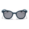 Foldable Round Polarized Sunglasses for Kids -6 yrs To 12 yrs (Black Lens | Dark Green Frame - PMG5912)