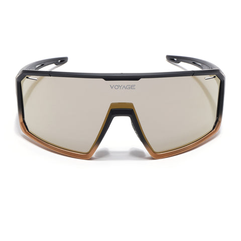 Voyage Select Drift Sunglasses (Golden Lens | Black & Brown Frame - SLMG6262)