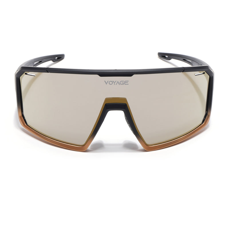 Voyage Select Drift Sunglasses (Golden Lens | Black & Brown Frame - SLMG6262)