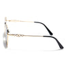 Oversize Sunglasses (Black Lens | Golden Frame - MG6035)