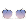 Oversize Sunglasses (Grey & Pink Lens | Golden Frame - MG6036)