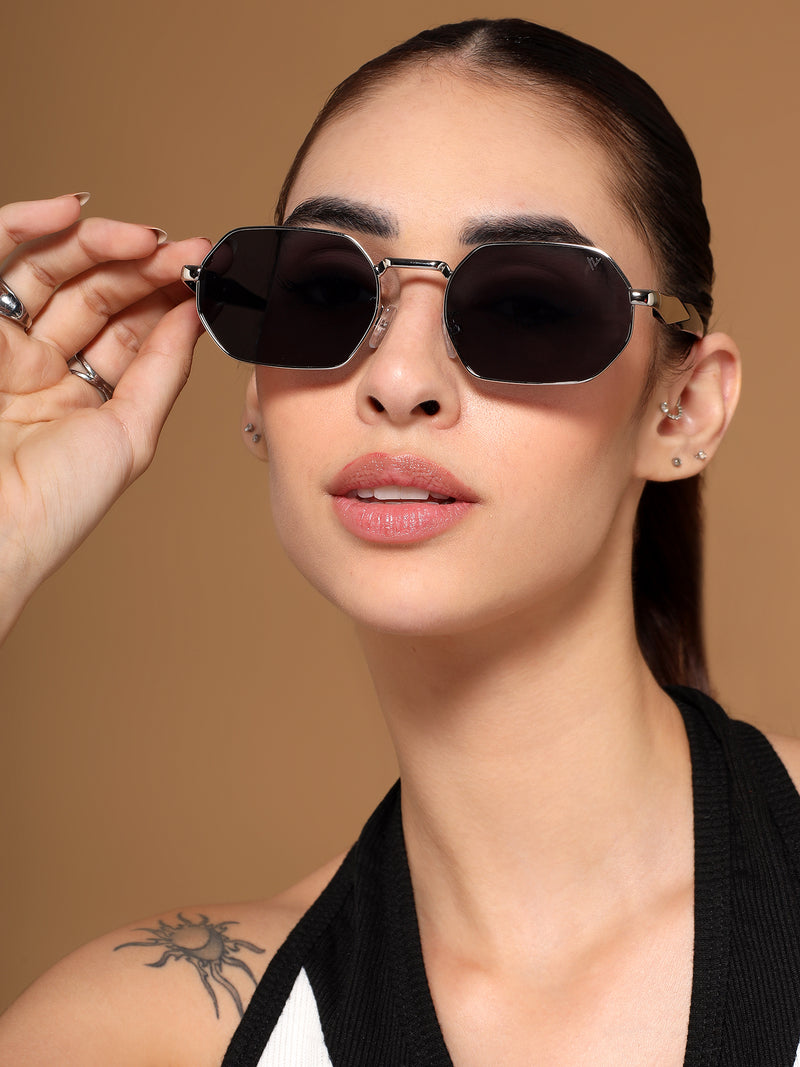 Maven | Silver Rectangle Sunglasses | MG7386