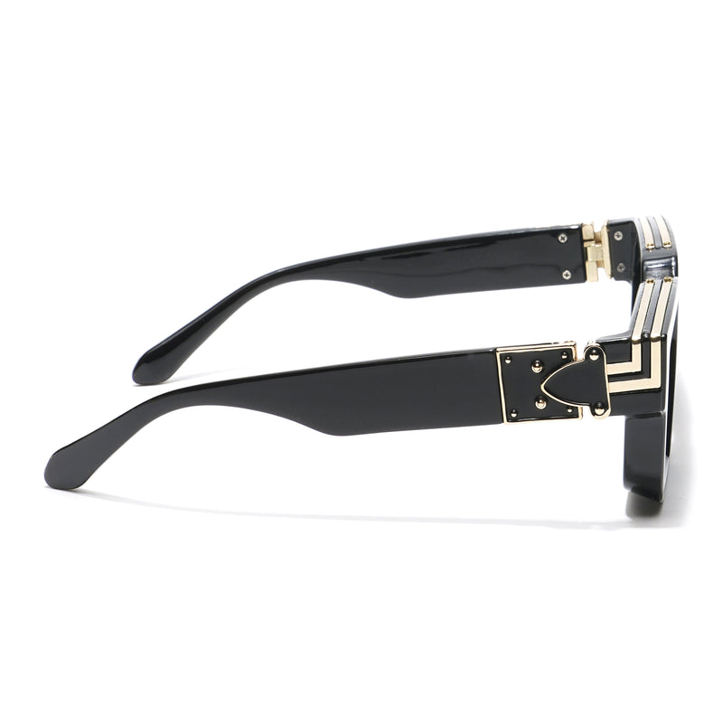 Gale | Black & Golden Wayfarer Sunglasses - MG5175