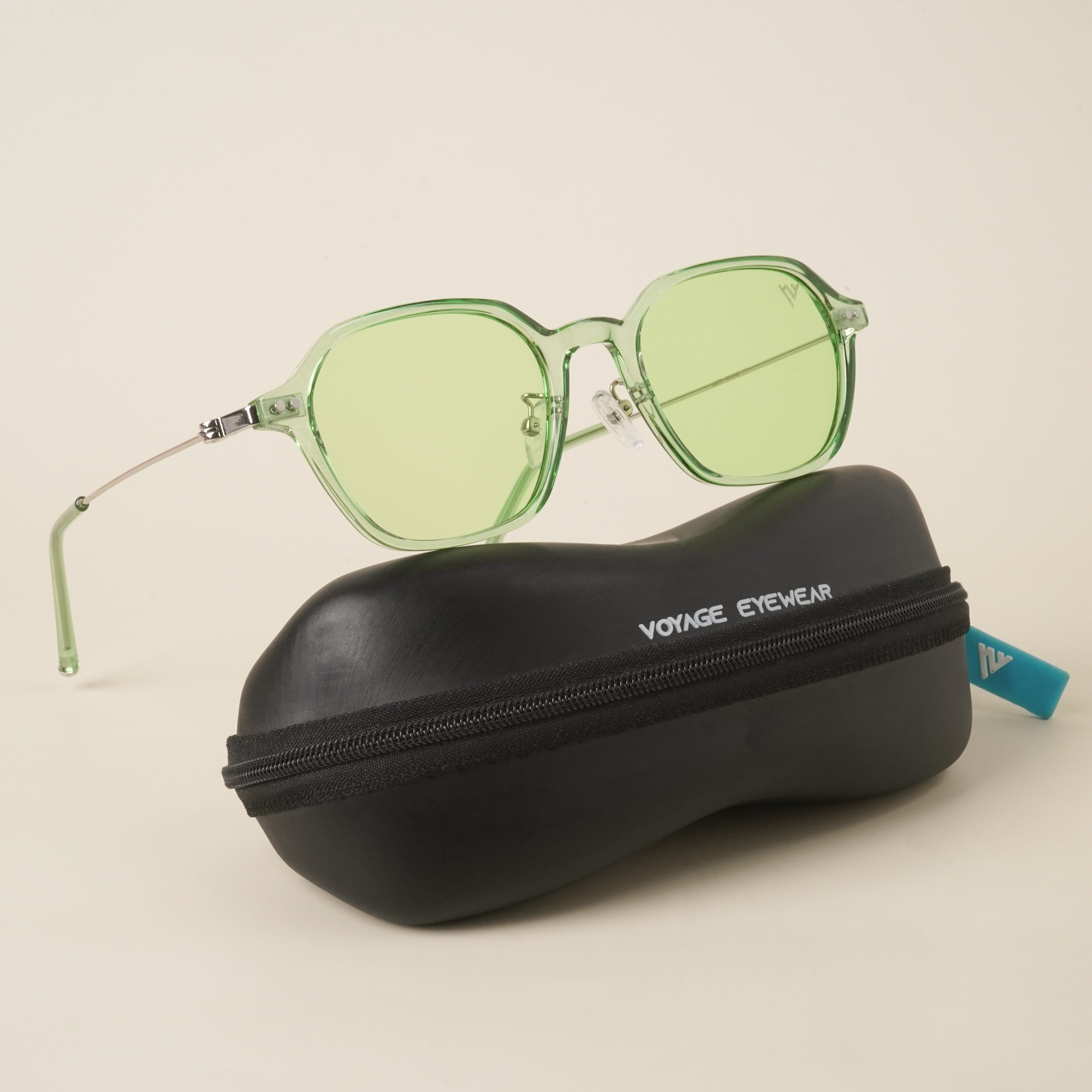 Voyage Green Oval Sunglasses (86573MG3892)