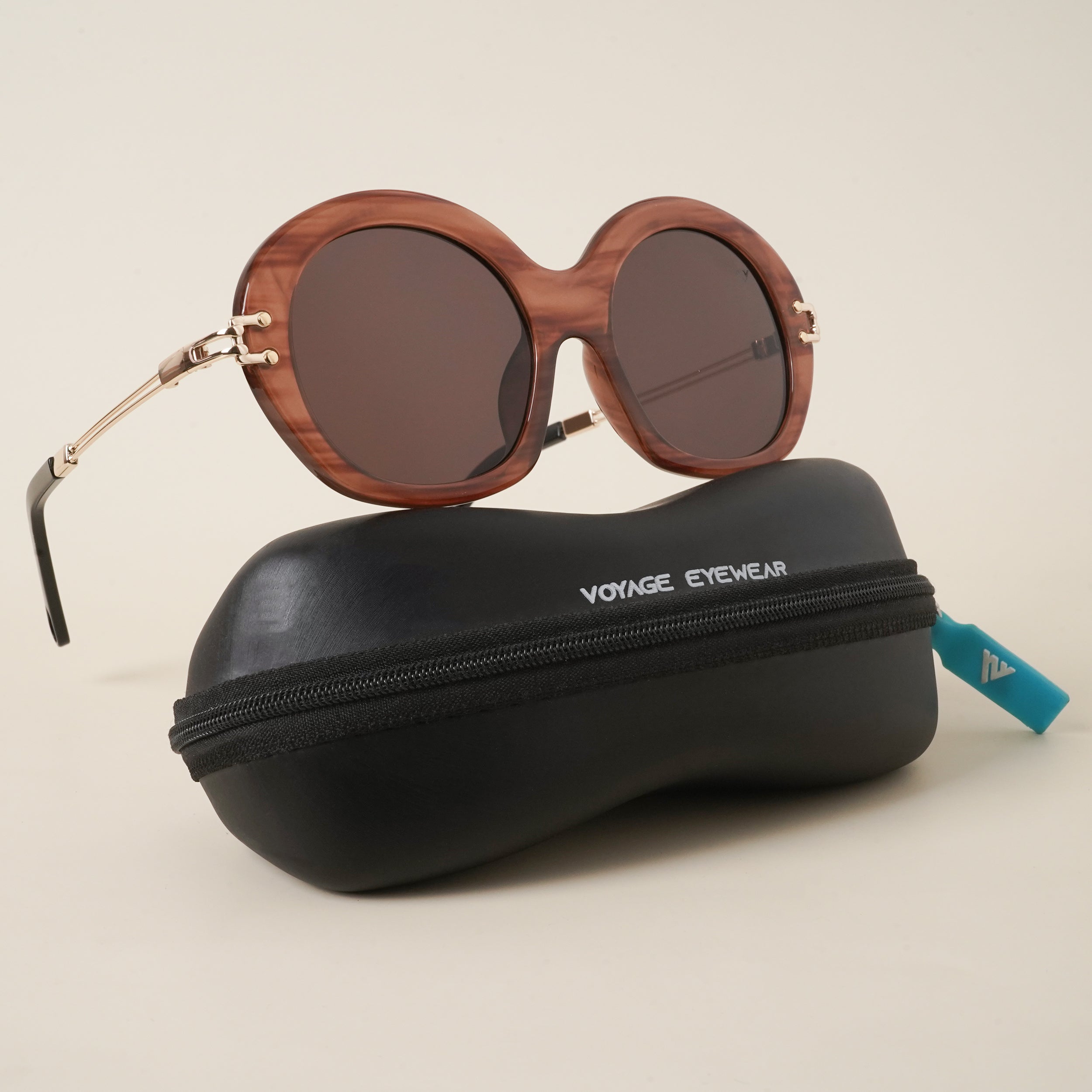 Voyage Brown Over Size Sunglasses (86585MG3910)