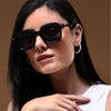 Square Sunglasses (Black Lens | Black Frame - MG5176)
